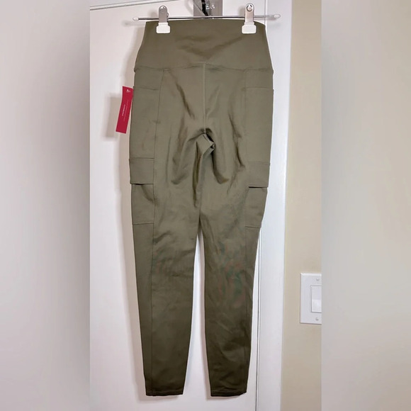 NWT Carbon38 Utility Cargo Green High Rise Full Length Leggings Size XS - Picture 5 of 11